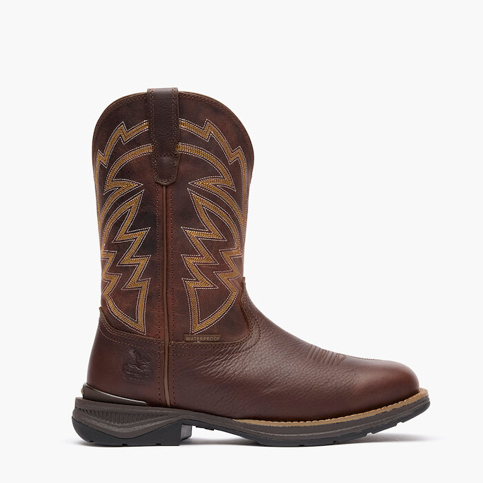 Georgia Boot Aero LT Square Toe 11" Pull-On Western Boot Carbon Toe Brown - GB00752