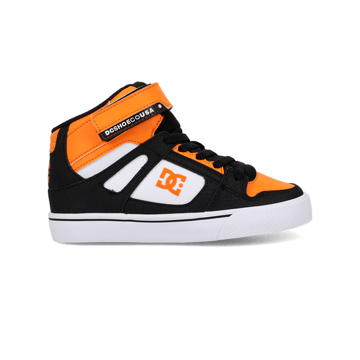 DC Shoes Unisex Kids Pure Hi Top EV Skate Shoe Orange/Black/White - DC01795010-OGBKWH