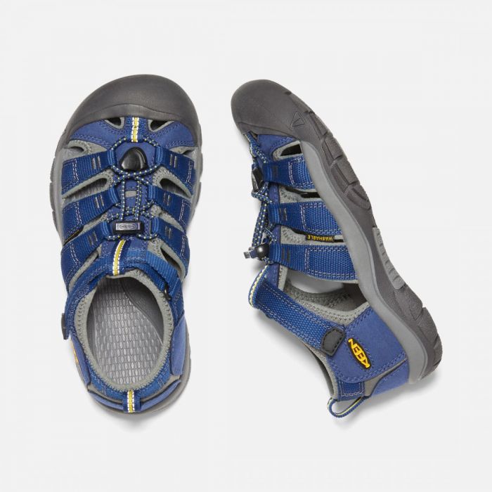 KEEN Unisex Big Kids' Newport H2 Sandal Blue Depths/Gargoyle