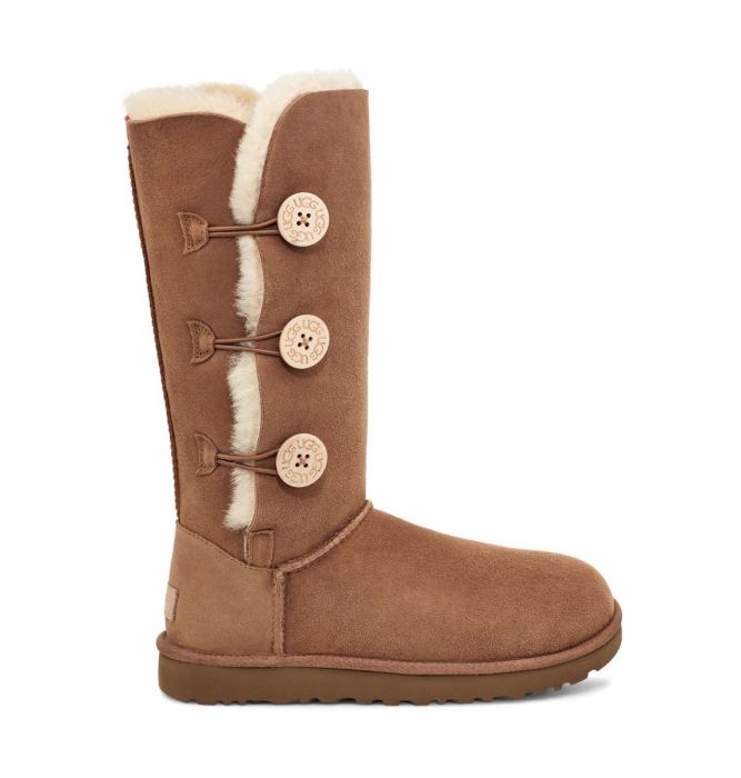 UGG Women's Bailey Button Triplet II Boot Chestnut - 1016227-CHE