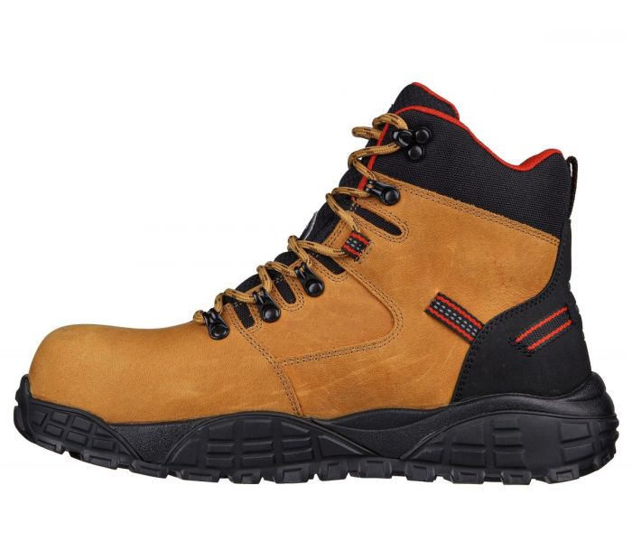 SKECHERS WORK Men's Treadix Composite Toe Work Boot Brown - 200084-TNS