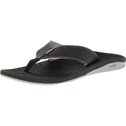 REEF Men s Swellular Cushion Lux Flip Flop Sandal Black