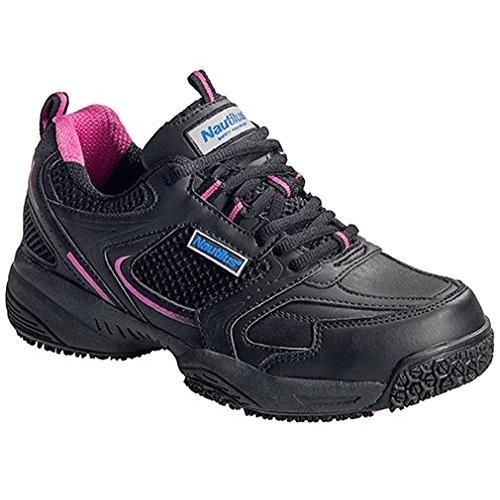 Nautilus Safety Footwear Women s Athletic Steel Toe Work Shoe Black Pink N2151