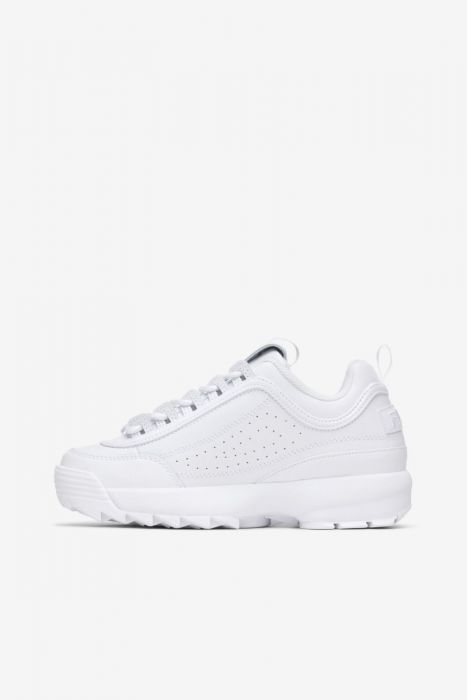 Fila Women's Disruptor II Premium Sneaker White/White/White