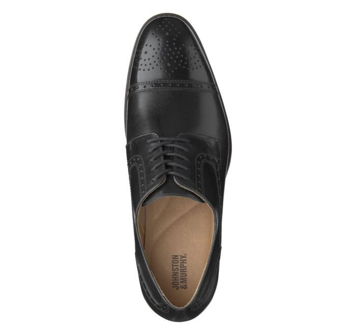 Johnston & Murphy Men's Lewis Cap Toe Oxford Black - 15-3217