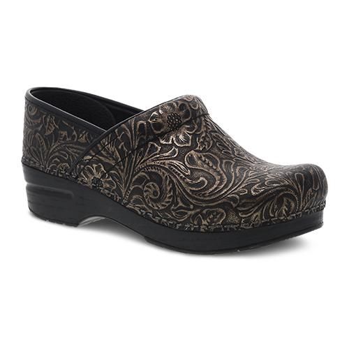 Dansko Women s Professional Clog Black Antique Tooled Leather 906820202