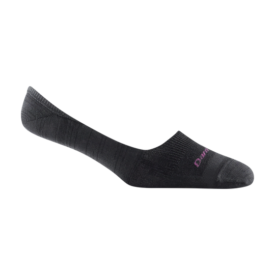 Darn Tough Women's Solid No Show Invisible Lightweight Lifestyle Sock Black - 6044-BLACK