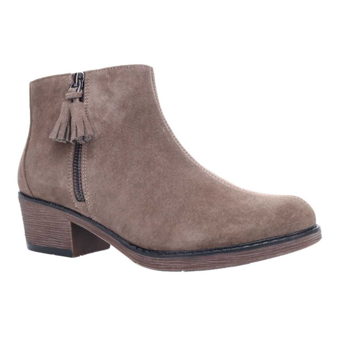 Propet Women's Rebel Double-Zip Ankle Boot Smoked Taupe Suede - WFX225SSMT
