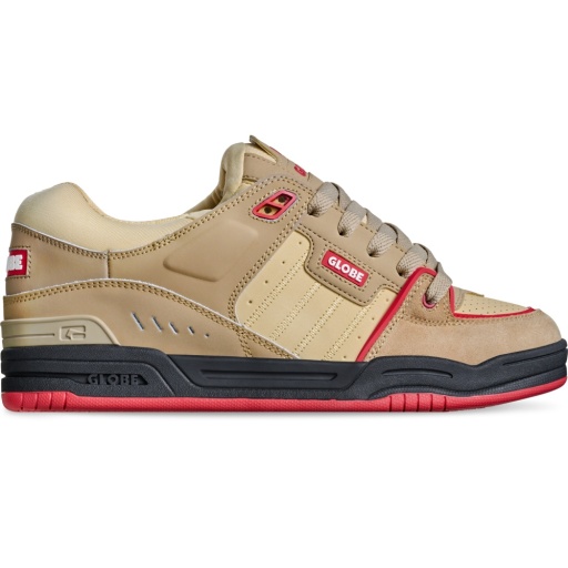 Globe Men's Fusion Skate Shoe Khaki/Red - GBFUS-29125